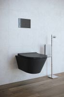 Унитаз Creto Logan L3 подвесной Черный матовый без сиденья арт-1003-002-L3BlMat — фото 8, Подвесные унитазы