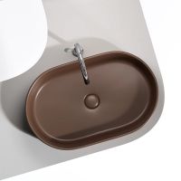 Раковина-чаша Ceramicanova Element 61 Темно-коричневая матовая арт-CN6048MDB — фото 10, Раковины накладные