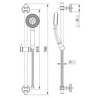 Душевой гарнитур Caprigo Parts Бронза арт-99-569-vot — фото 2, Душевые гарнитуры на штанге