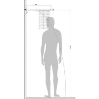 Верхний душ Bossini Manhattan Черный матовый арт-I00570.073 — фото 2, Верхние души