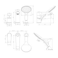 Смеситель на борт ванны Rossinka Белый Хром арт-W40-39 — фото 2, Смесители на борт ванны