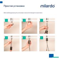 Смеситель для кухни Milardo Poli Черный матовый арт-POLBLL0M05 — фото 8, Смесители для кухни