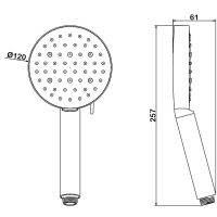 Товар: Ручной душ Swedbe Hermes Черный матовый арт-5118B - фото 2 Ручной душ Swedbe Hermes Черный матовый арт-5118B — фото 2, Лейки для душа