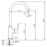 Товар: Смеситель для кухни Melodia della vita Etude Хром арт-MDV30015 - фото 2 Смеситель для кухни Melodia della vita Etude Хром арт-MDV30015 — фото 2, Смесители для кухни
