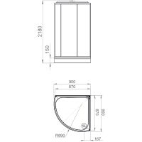Душевая кабина Melodia della vita Jive 90x90 без гидромассажа арт-MB02005 — фото 3, Душевые кабины