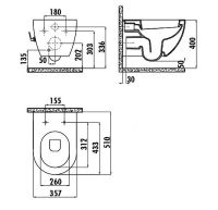 Унитаз биде Creavit Free подвесной Белый без сиденья арт-FE320-34CB00E-0002 — фото 7, Подвесные унитазы