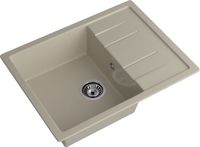 GRANFEST Мойка QUADRO 650L 1-чаша+крыло 650*500мм топаз арт.GF- арт-Q-650L топаз — фото 1, Кухонные мойки