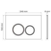 Клавиша смыва Iberica Blanca Esti-O Черная матовая арт-IB.B082.002.000 — фото 3, Кнопки смыва