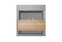 Товар: Granula-ES-, кухонная мойка, кварц, ESTETICA арт-4701, АЛЮМИНИУМ - фото 3 Granula-ES-, кухонная мойка, кварц, ESTETICA арт-4701, АЛЮМИНИУМ — фото 3, Кухонные мойки