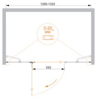 Товар: Душевая дверь CEZARES арт-BERGAMO-W-B-13-40+60/30-C-Cr-L - фото 2 Душевая дверь CEZARES арт-BERGAMO-W-B-13-40+60/30-C-Cr-L — фото 2, Распашные душевые двери