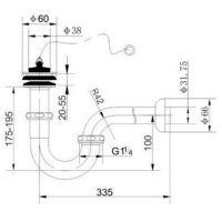 Сифон для раковины Creavit Хром арт-SF175 — фото 2, Сифоны для раковины