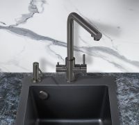 Смеситель для кухни Milacio Ultra Вороненая сталь арт-MCU.553.GM — фото 2, Смесители для кухни