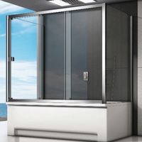 Шторка на ванну Good Door Screen WTW-160-C-CH 160 профиль Хром стекло прозрачное арт-ПД00102 — фото 1, Шторки для ванной раздвижные