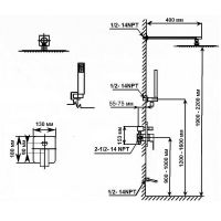 Товар: Душевая система ALMAes Weber Черная матовая арт-TVZ-0808 - фото 9 Душевая система ALMAes Weber Черная матовая арт-TVZ-0808 — фото 9, Встраиваемые душевые комплекты