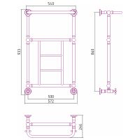 Товар: Водяной полотенцесушитель Сунержа Ренессанс 1452 860х500 с полкой Шампань арт-020-0282-8650 - фото 3 Водяной полотенцесушитель Сунержа Ренессанс 1452 860х500 с полкой Шампань арт-020-0282-8650 — фото 3, Водяные полотенцесушители