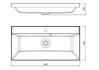 Товар: Раковина Florentina Астория 90 Белая арт-10.170.00900.001 - фото 2 Раковина Florentina Астория 90 Белая арт-10.170.00900.001 — фото 2, Раковины встраиваемые сверху
