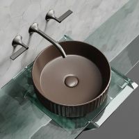 Раковина-чаша Ceramicanova Element 36 Темно-коричневая матовая арт-CN6057MDB — фото 14, Раковины накладные