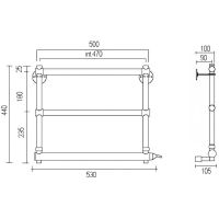 Электрический полотенцесушитель Margaroli Sole 540-3 Хром арт-5404703CRNC — фото 2, Электрические полотенцесушители