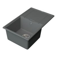 Товар: Мойка кухонная Point Лаура 78 , серый арт-PN3005AL - фото 3 Мойка кухонная Point Лаура 78 , серый арт-PN3005AL — фото 3, Кухонные мойки