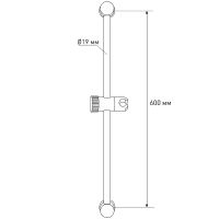 Душевая штанга Melodia della vita Standard Middle Хром арт-MKP20147P — фото 2, Штанги для душа