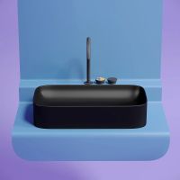 Раковина-чаша Ceramicanova Element 71 Черная матовая арт-CN6054MB — фото 3, Раковины накладные