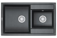 Granula- (чёрный металлик), кухонная мойка, кварц арт-8201, ШВАРЦ — фото 1, Кухонные мойки