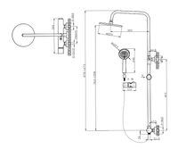 Душевая система Bronze de Luxe Focus Хром арт-24612CM — фото 2, Душевые стойки