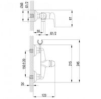 Гигиенический душ со смесителем Lemark Pramen Золото арт-LM3318G — фото 2, Гигиенические души