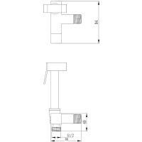 Гигиенический душ с запорным вентилем Haiba Хром арт-HB5502 — фото 2, Гигиенические души