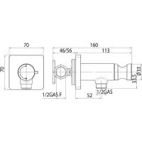 Гигиенический душ со смесителем Bossini Cube Brass Хром арт-E38001B.030 — фото 2, Гигиенические души