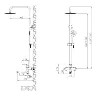 Товар: Душевая система со смесителем Orlando, арт. , ESKO арт-ST250OL - фото 2 Душевая система со смесителем Orlando, арт. , ESKO арт-ST250OL — фото 2, Душевые стойки