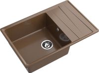 GRANFEST Мойка LEVEL 760L 1-чаша+крыло 760*500 терракот арт.GF- арт-LV-760L терракот — фото 1, Кухонные мойки