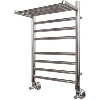 Водяной полотенцесушитель Point Аврора Премиум П7 400x600 с полкой Хром арт-PN10146SP — фото 1, Водяные полотенцесушители