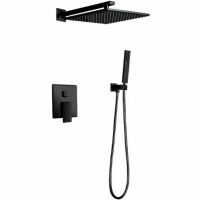 Душевая система ALMAes Leine Черная матовая арт-TVZ-0810 — фото 1, Встраиваемые душевые комплекты