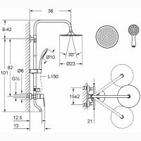 Товар: Душевая система Laguraty Хром арт-17059 - фото 6 Душевая система Laguraty Хром арт-17059 — фото 6, Душевые стойки