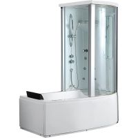 Акриловая ванна с душевой кабиной Gemy 170x85 G8040 C R с гидромассажем арт-G8040CR — фото 1, Акриловые ванны