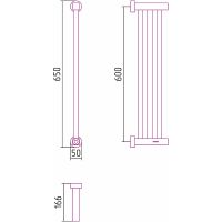 Электрический полотенцесушитель Сунержа Хорда 4.0 600х166 Черный матовый арт-31-0834-0600 — фото 4, Электрические полотенцесушители