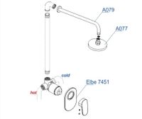 Встраиваемый комплект для душа с верхней душевой насадкой арт-A12777 — фото 7, Встраиваемые душевые комплекты