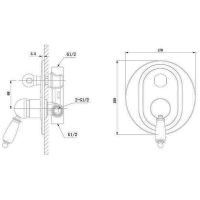 Смеситель для душа Caprigo Adria-Uno Black Edition Хром арт-02B-551-crm — фото 3, Смеситель для душа