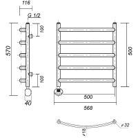 Товар: Электрический полотенцесушитель Domoterm Калипсо П5 500x500 EL Хром арт-КалипсоП5500x500EL - фото 2 Электрический полотенцесушитель Domoterm Калипсо П5 500x500 EL Хром арт-КалипсоП5500x500EL — фото 2, Электрические полотенцесушители