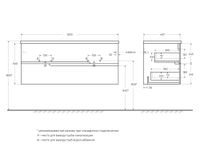 База под раковину подвесная CEZARES арт-DUET-N-1200-2C-SO-2-BL — фото 2, Тумбы под раковину