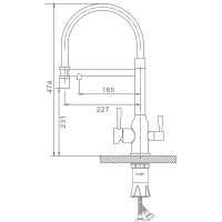 Смеситель для кухни Raglo Сатин Черный арт-R81.63.05 — фото 14, Смесители для кухни