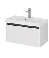 Тумба Luxury, 70 см, подвесная, 1 ящик, белый матовый арт-99.2010 — фото 1, Тумбы под раковину