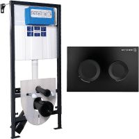 Инсталляция Bettoserb Sava Fix Slim для унитаза с Черной матовой клавишей смыва арт-SET40006467 — фото 1, Инсталляции для унитазов