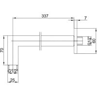 Кронштейн для верхнего душа E.C.A. Хром арт-102126699EX — фото 2, Кронштейны для верхнего душа