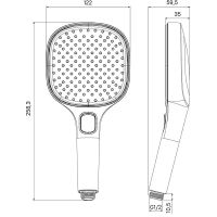 Товар: Ручной душ Milardo Ideal Spa 3F Хром арт-ILS3FC0M18 - фото 9 Ручной душ Milardo Ideal Spa 3F Хром арт-ILS3FC0M18 — фото 9, Лейки для душа