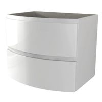 База под раковину с двумя выдвижными ящиками VAGUE CEZARES Bianco lucido арт-44220 — фото 1, Тумбы под раковину