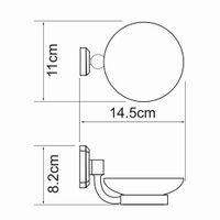 Аксесс Oder K- Мыльница (блистер), КЕРАМИКА, хром, WasserKRAFT арт-3029C — фото 4, Мыльницы
