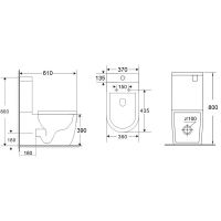 Товар: Унитаз компакт Bond Белый с бачком и сиденьем Микролифт арт-F01-00 - фото 4 Унитаз компакт Bond Белый с бачком и сиденьем Микролифт арт-F01-00 — фото 4, Напольные унитазы