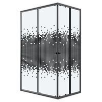 Душевое ограждение Niagara Eco (120х80х190) прямоугольник,раздвижное,черный,стекло арт-NG-1012-14QBLACK — фото 4, Прямоугольные душевые уголки